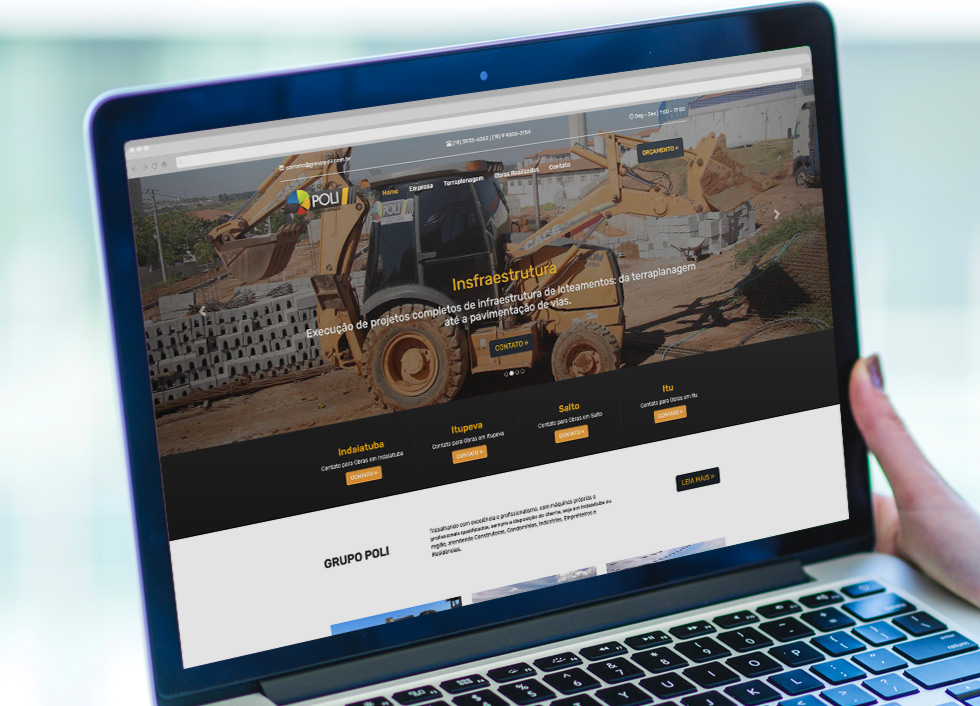 Grupo Poli Terraplenagem – Indaiatuba/SP, Desenvolvimento de Site e Estratégia de Google Ads